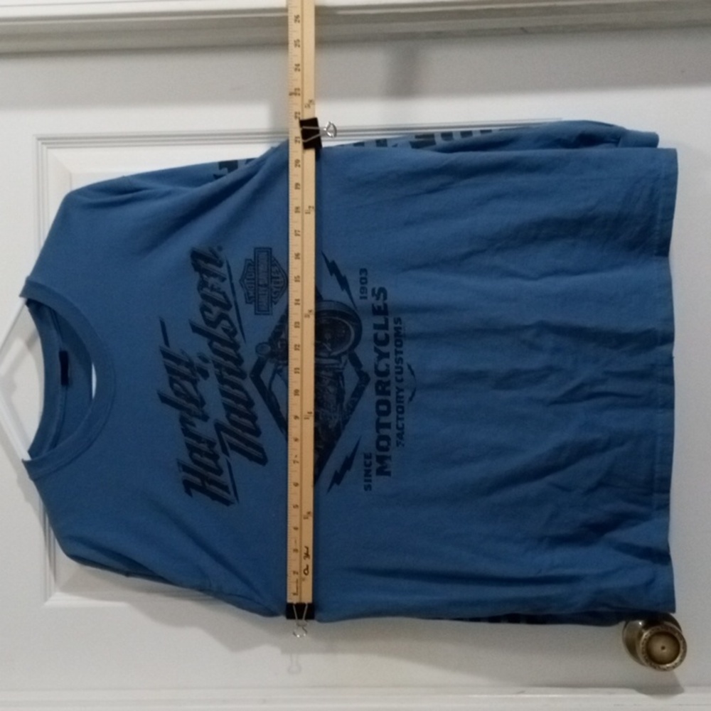 Harley-Davidson Blue Long Sleeve Tee Men’s Large - Picture 5 of 6
